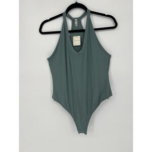 NWT Free People Speed Dial Bodysuit in Sea Breeze XL Ribbed